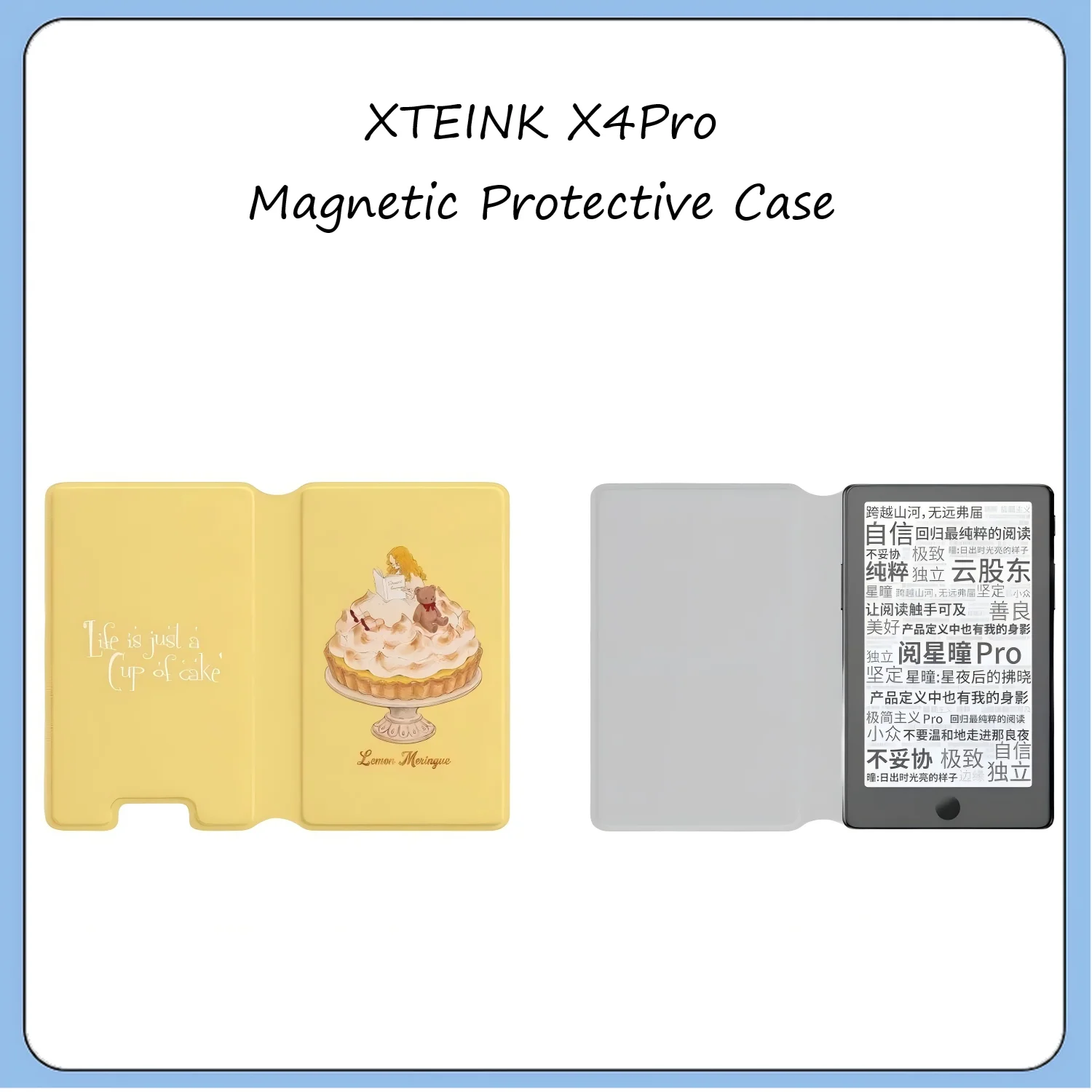 For XTEINK X4Pro E‑Reader Cases Magnetic Protective Folio Case Cover Slim Protective Auto Sleep Precise Cutouts E‑Book Sleeve
