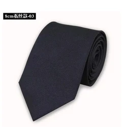 Corbata de seda de 8CM para hombre, ropa de negocios, carrera, matrimonio, búsqueda de trabajo, ropa de trabajo