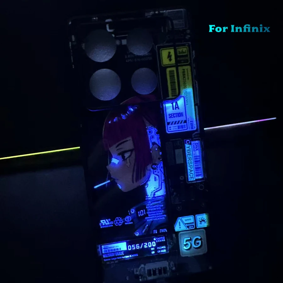 

Anime Luminous Funda For Infinix Note 50 40 Pro 4G 5G 50X 50S Hot 40 50 Pro Plus 50i GT20 Zero 30 40 LED Flash Phone Case Cover