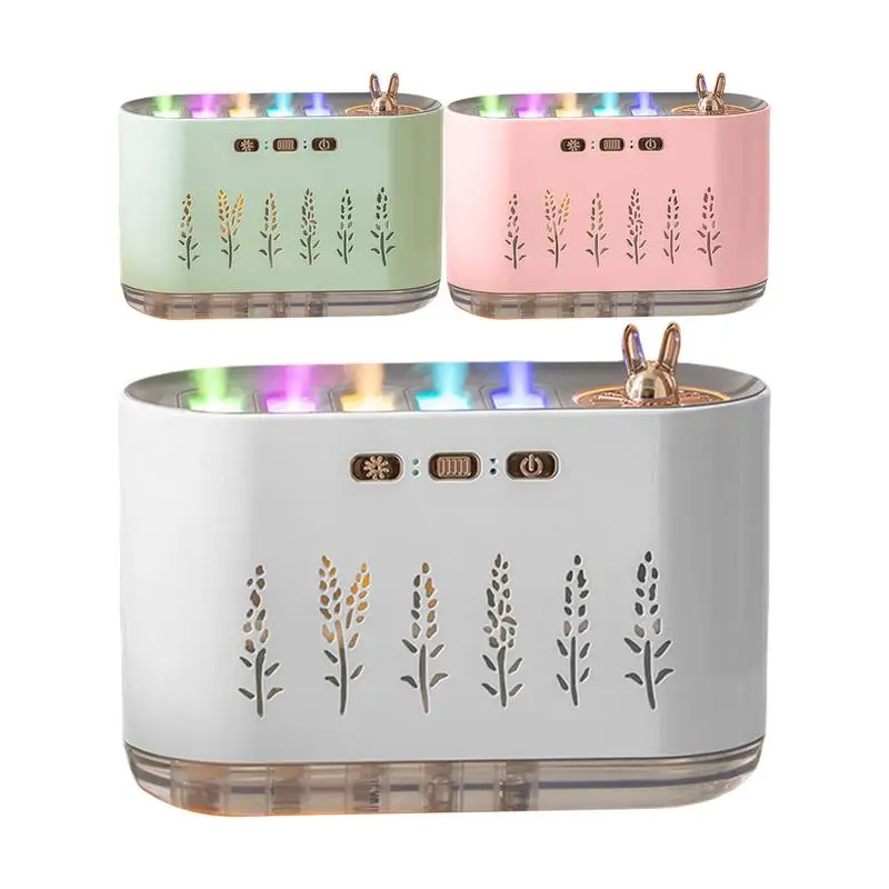 

Small Humidifiers For Bedroom Cool Mist Desktop Humidifier With 7 Colors Light Adjustable Aromatherapy Oil Diffuser For Winter