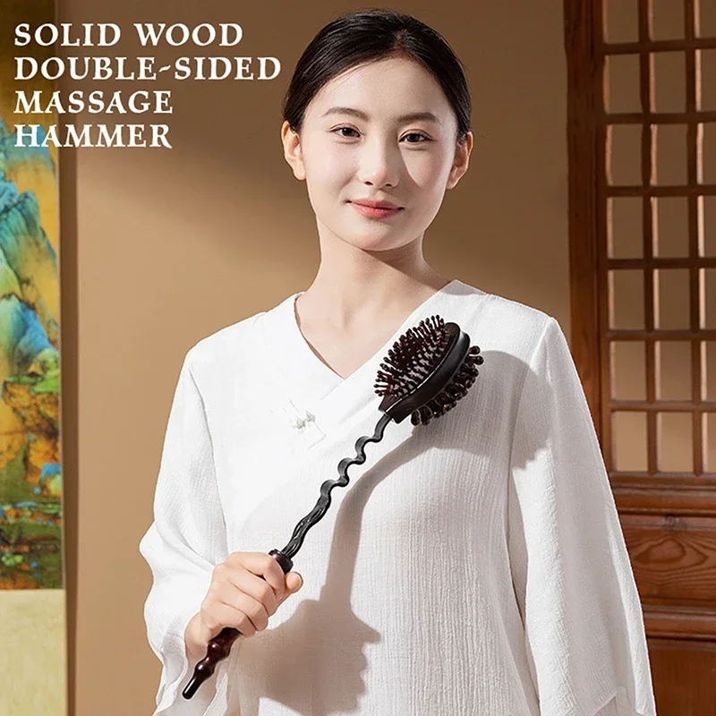 

Двусторонний массажный молоток для плеч и шеи, венчик для тела, ручной молоток для массажа здоровья, молоток для спины, Meridian Beat