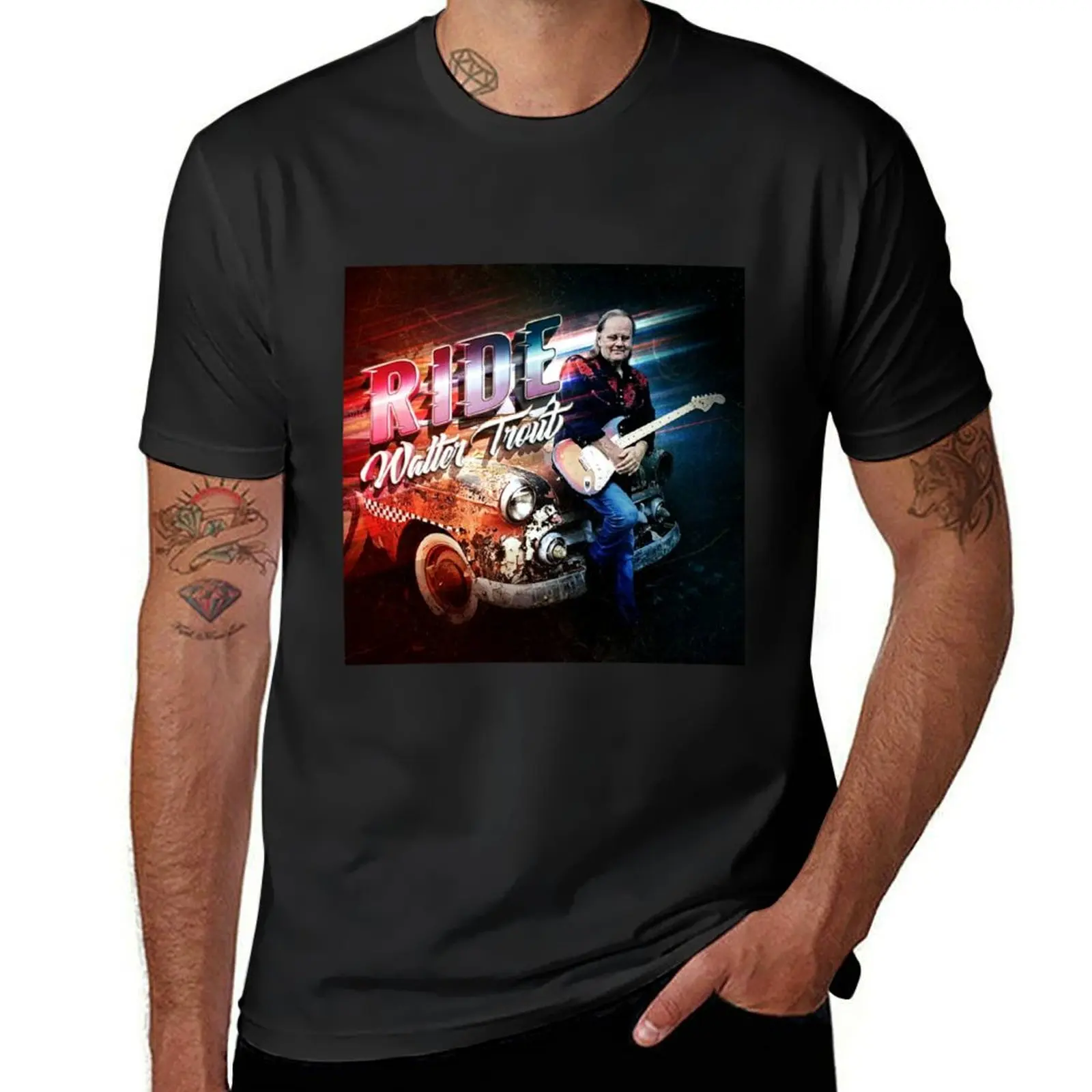 

Walter Trout T-Shirt vintage tops summer top for a boy black t shirts for men