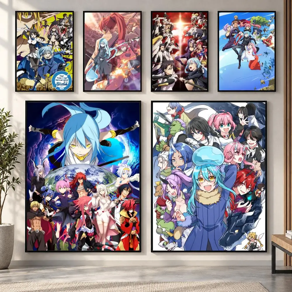 Anime Regarding Reincarnated Slime Poster HD art sticky wall waterproof home living room bedroom bar aesthetic decoration
