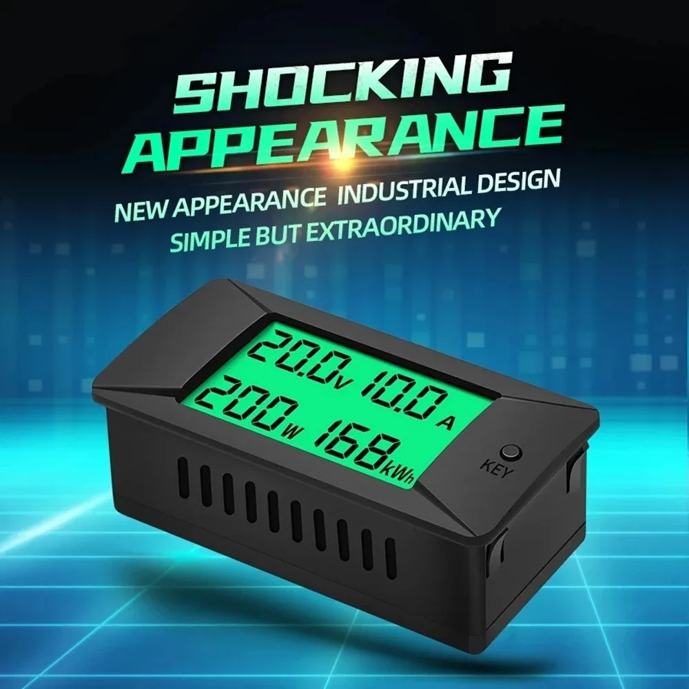 

Цифровой измеритель напряжения и тока DC0-300V 300A, детектор мощности, монитор-тестер с ЖК-дисплеем PZEM-025