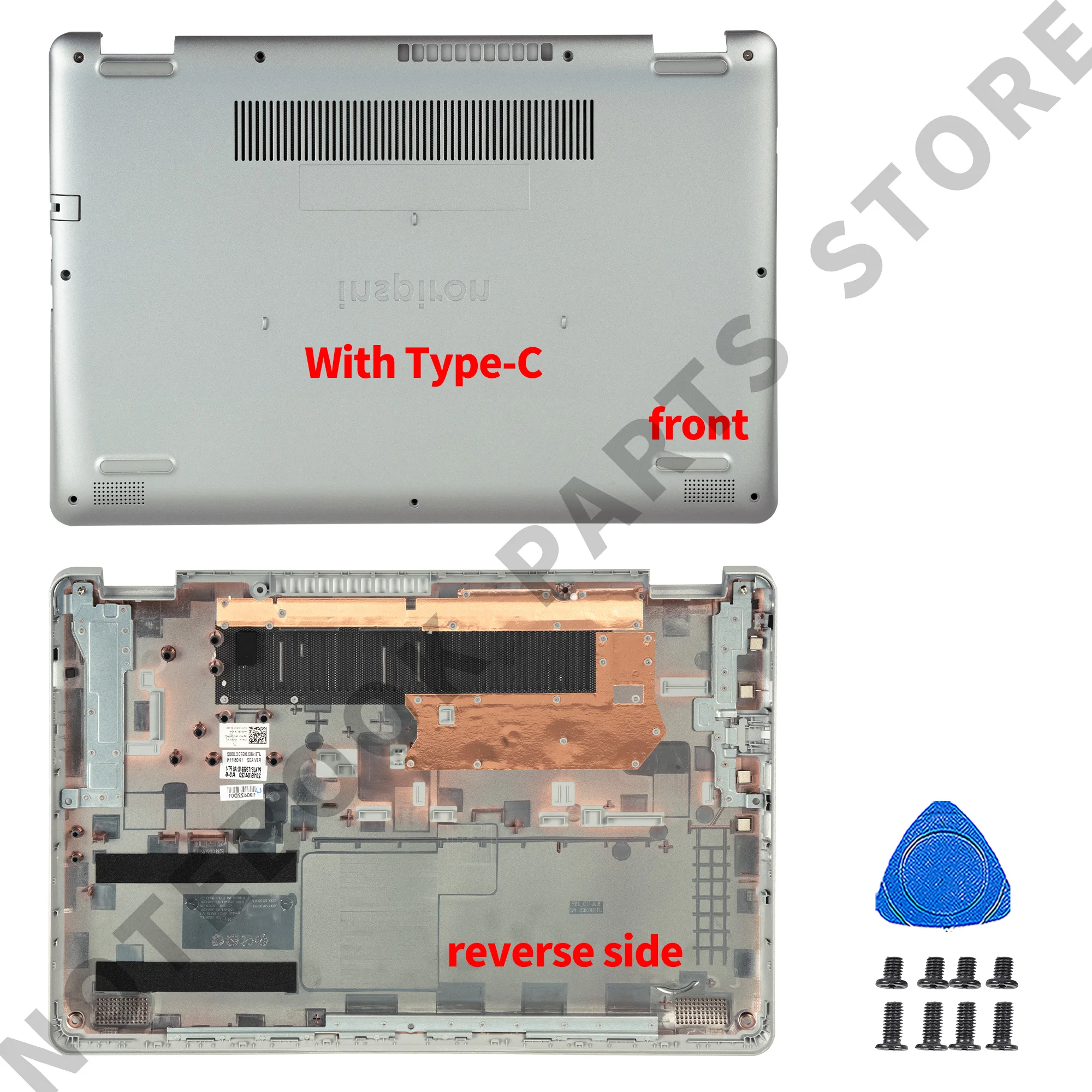 Imagem -05 - Nova Capa Traseira Lcd 0gycjr para Inspiron 15 5584 P85f Moldura Frontal 0j0myj Dobradiças Apoio para as Mãos 0dfx5j Caixa Inferior 02t6hn 0jx9nr Reparação