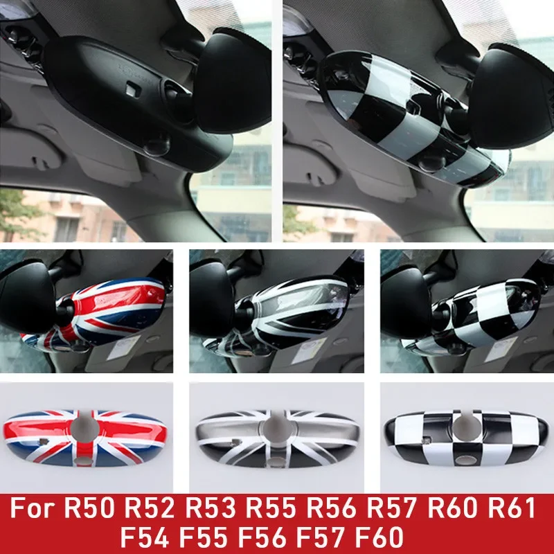 Car Interior Rear View Mirror Cover  MINI One Cooper JCW R50 R52 R53 R55 R56 R57 R60 R61 F54 F55 F56 F57 F60 Auto Accessories