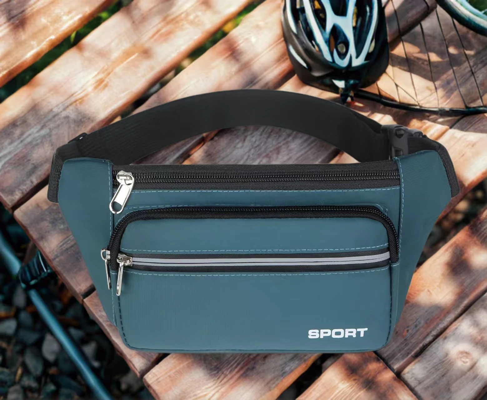 حقيبة كروس للجنسين مع جيوب بسحاب للسفر والجري والمشي لمسافات طويلة وتمارين الكلاب والمشي في الهواء الطلق وحقيبة حزام رياضي