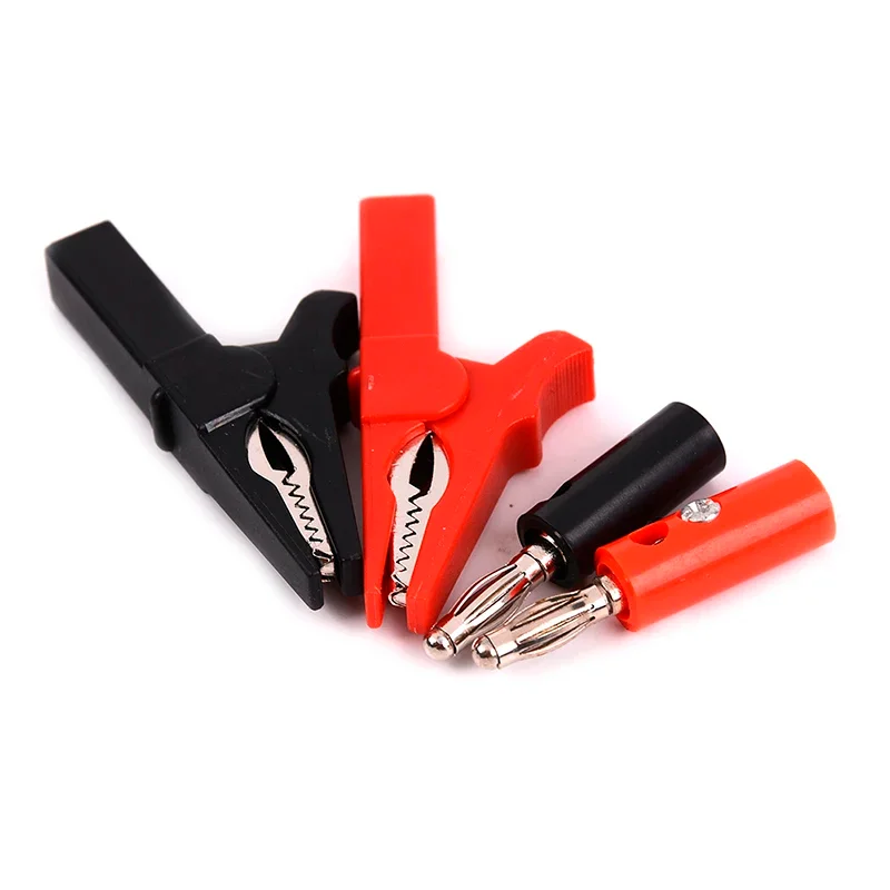 4pcs/Set Alligator Clip and Banana Plug Test Probes