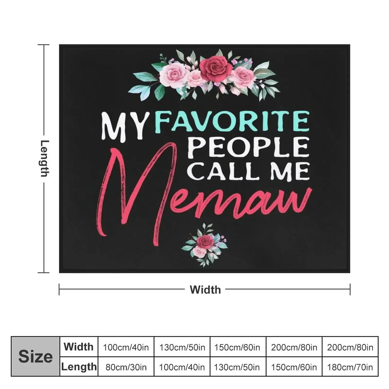 my favorite people call me memaw thanksgiving gift Throw Blanket Furry funny gift anime Blankets