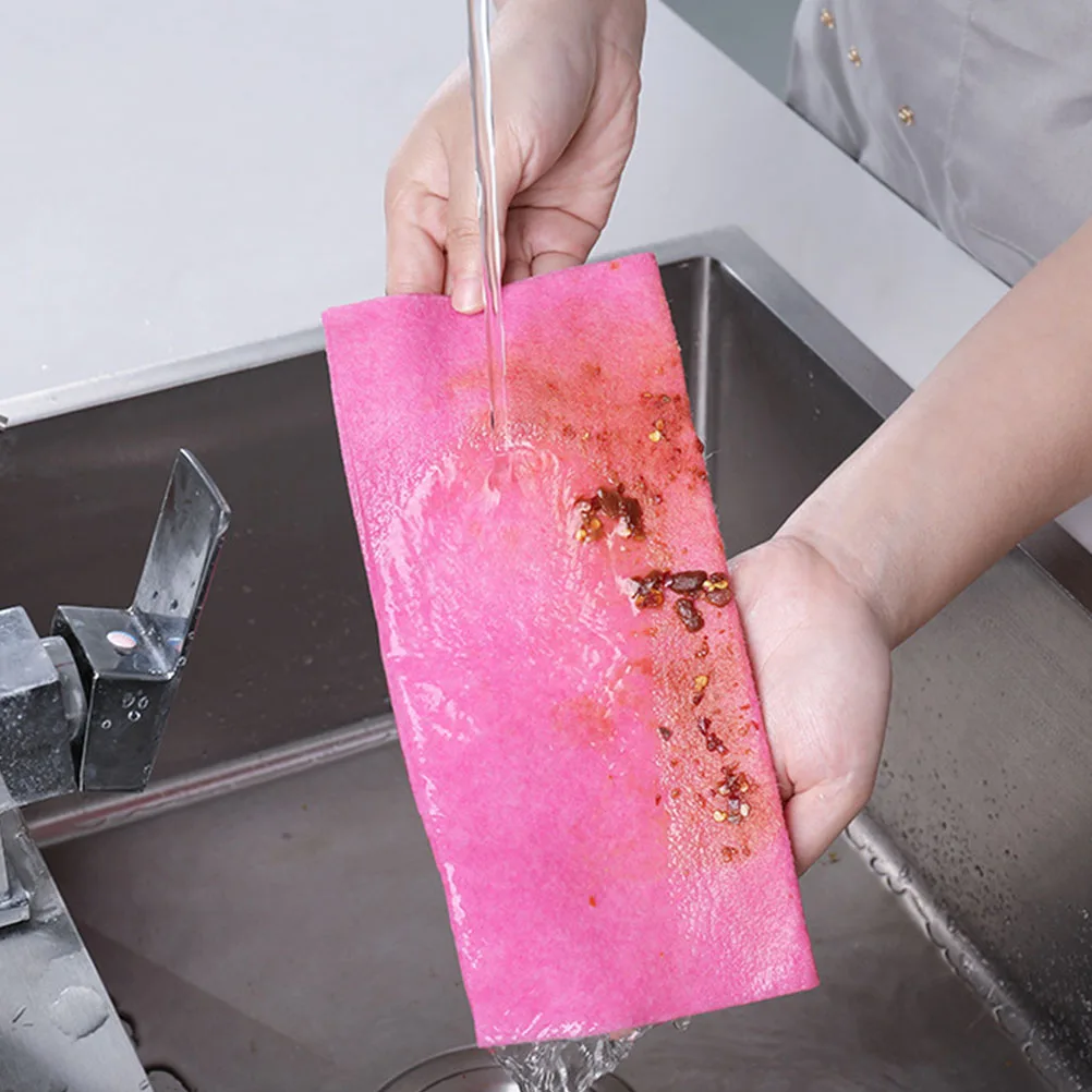 

3 Rolls Dish Cloth Non woven Cleaning Rag Kitchen Supply Oil free Scouring Pad Multi color Bulk Pads Quick Dry High grade