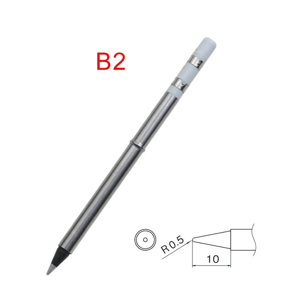 D52 Tip Stainless Steel Alloy Quick Temperature Rise Versatile Tip Selection Versatile Soldering Tips Set Color Silver