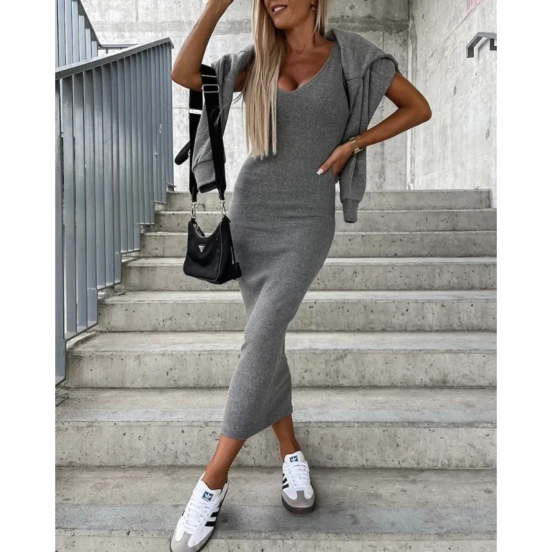 Autumn Winter Women Two Piece Set Elegant Tracksuit Outfits Long Sleeve Hoodies Top High Waist Slim Bodycon Long Skirt Suit