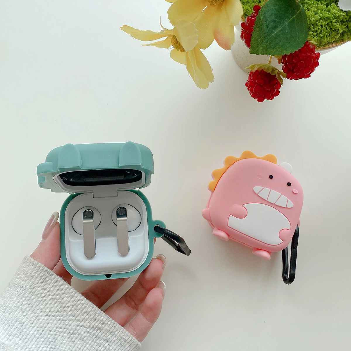 Cute 3D Cartoon Dinosaur For Samsung Galaxy Buds 4 Pro Case Shell Wireless Headphone Cover for Samsung Buds 4 Protective Cover