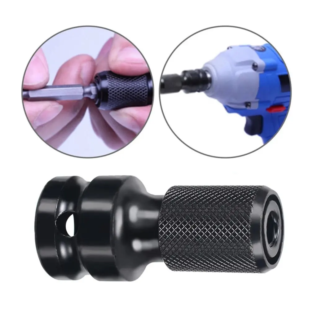 Electric Wrench Telescopic Adapter 1/2 To 1/4 With Quick Release And Security Lock Design Quick-release Mechanism