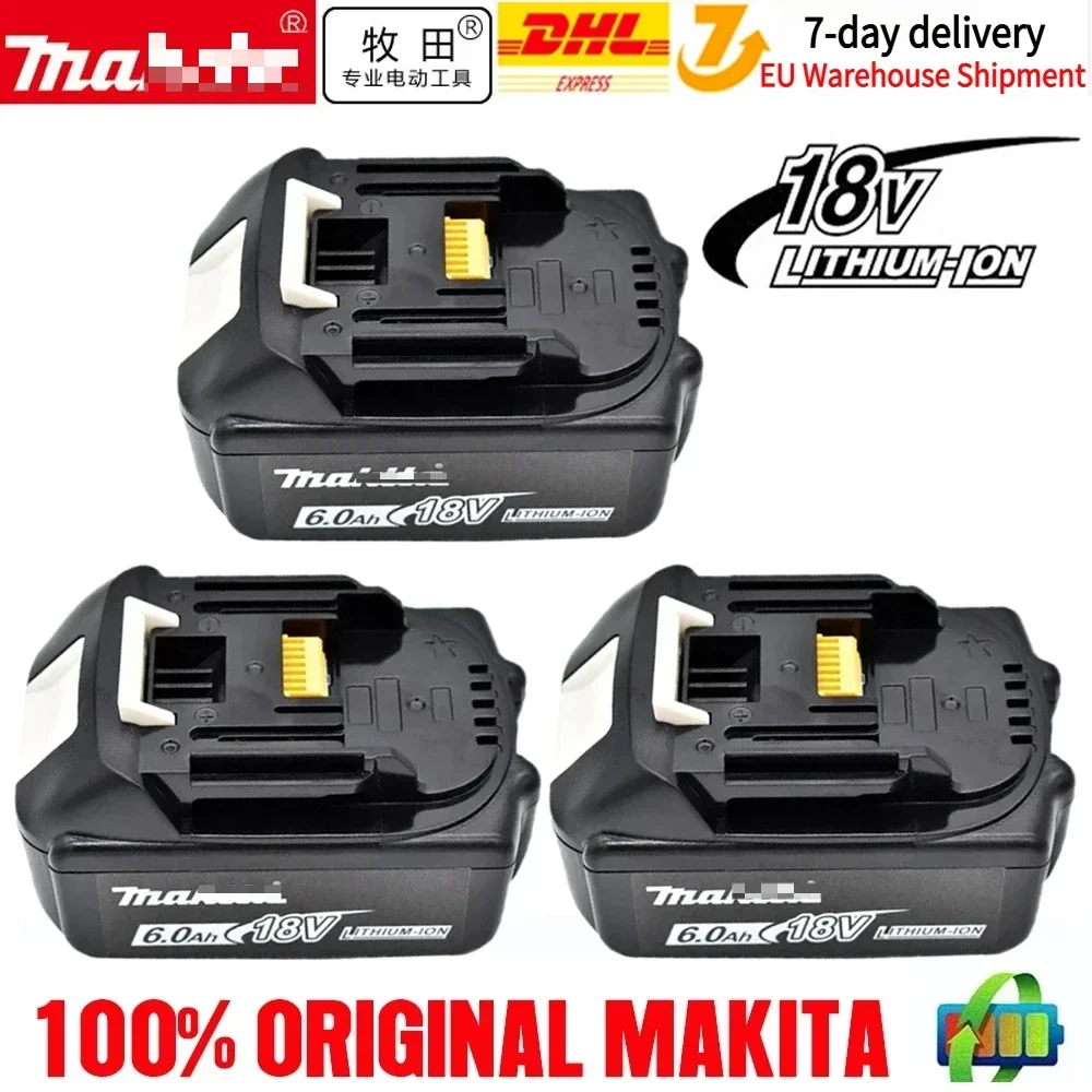 Original Makita 6Ah/5Ah/3Ah for Makita 18V Battery BL1830B BL1850B BL1850 BL1840 BL1860 BL1815 Replacement Lithium Battery