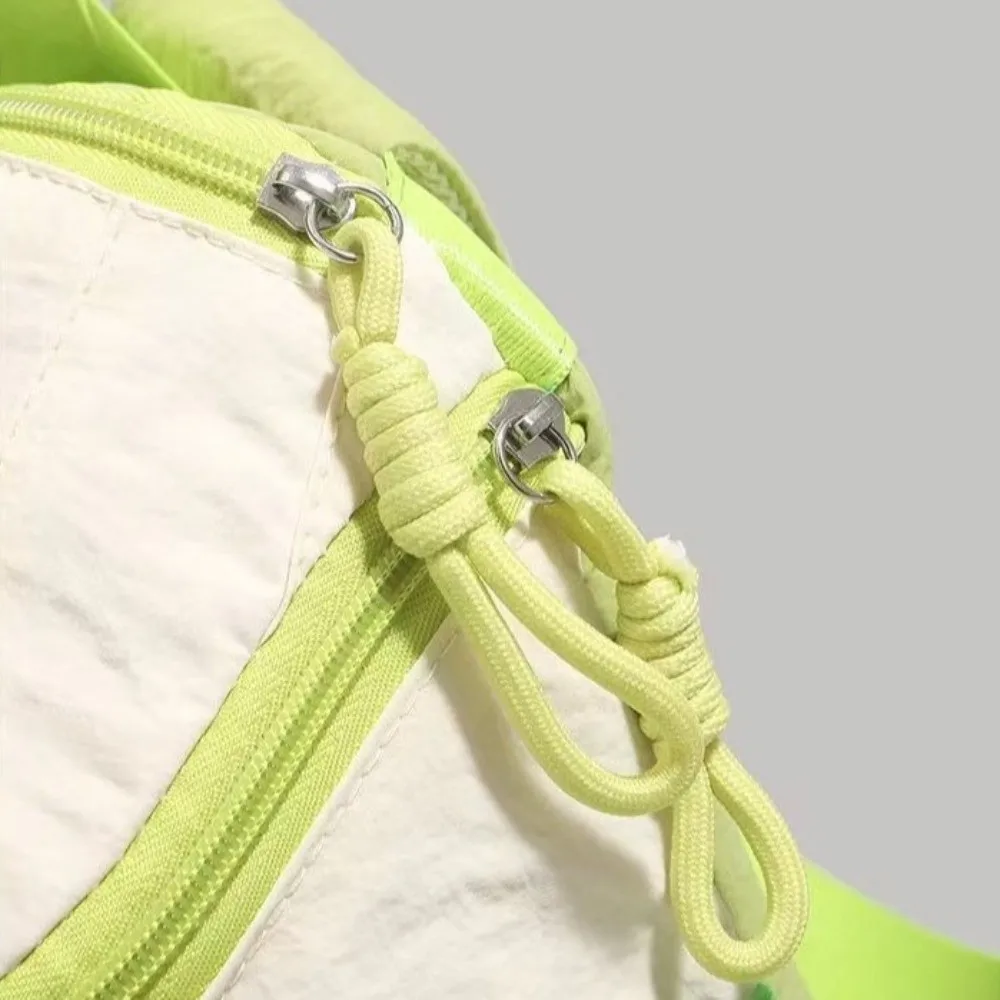 Patchwork Drawstring Backpack Y2k Contrast Color Student Schoolbag Large Capacity Korean Style Women Harajuku Backpack Hiking