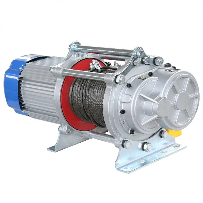 Promotion Low Noise Aluminum Shell Electric Winch 110V 220V 380V 440V 500kg 1500kg 1.5 2 Ton Wire Rope Mini Lift