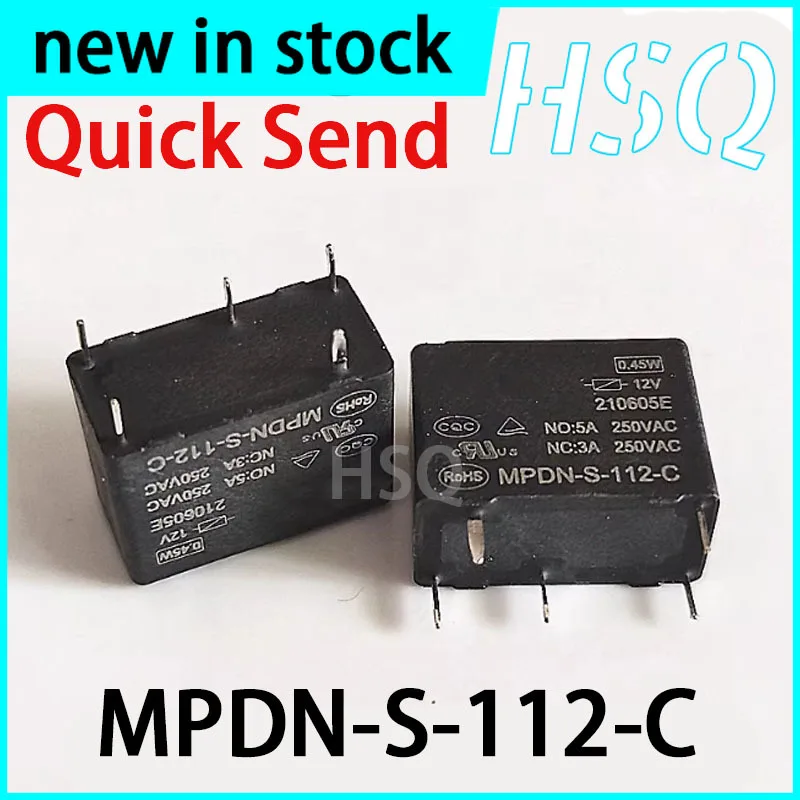 5PCS New MPDN-S-112-C 12V 5-pin 5A Conversion Relay Set