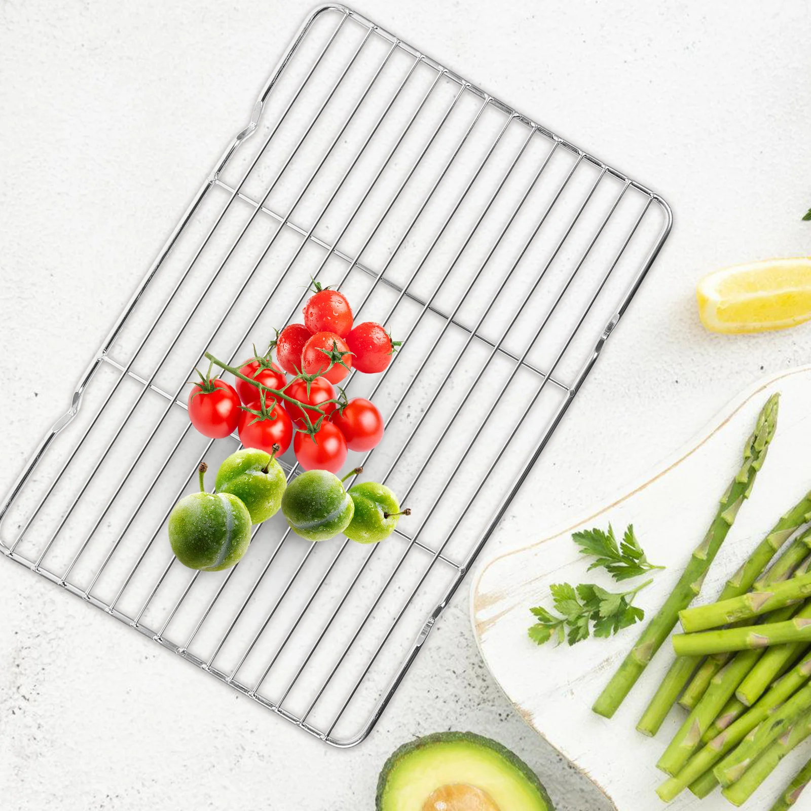 

Cooling For Stainless Steel Wire Non-Slip Dishwasher Safe Baking Rack For Oven Cooking Grill Rack Baking Stuff