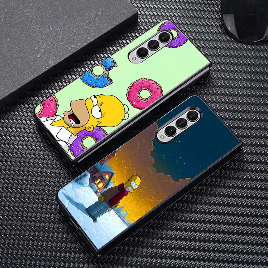 Case for Samsung Galaxy Z Fold 8 Ultra ZFold Z Fold 7 5 3 6 4 ZFold6 ZFold7 Phone Funda Homers Donuts S-Simpsons