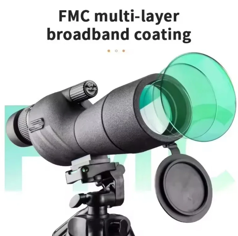 25-75x60 HD Spotting Scope Zoom Monocular High Power Telescope Bak4 Prism Binoculars for Outdoor Camping Bird Watching Hunting