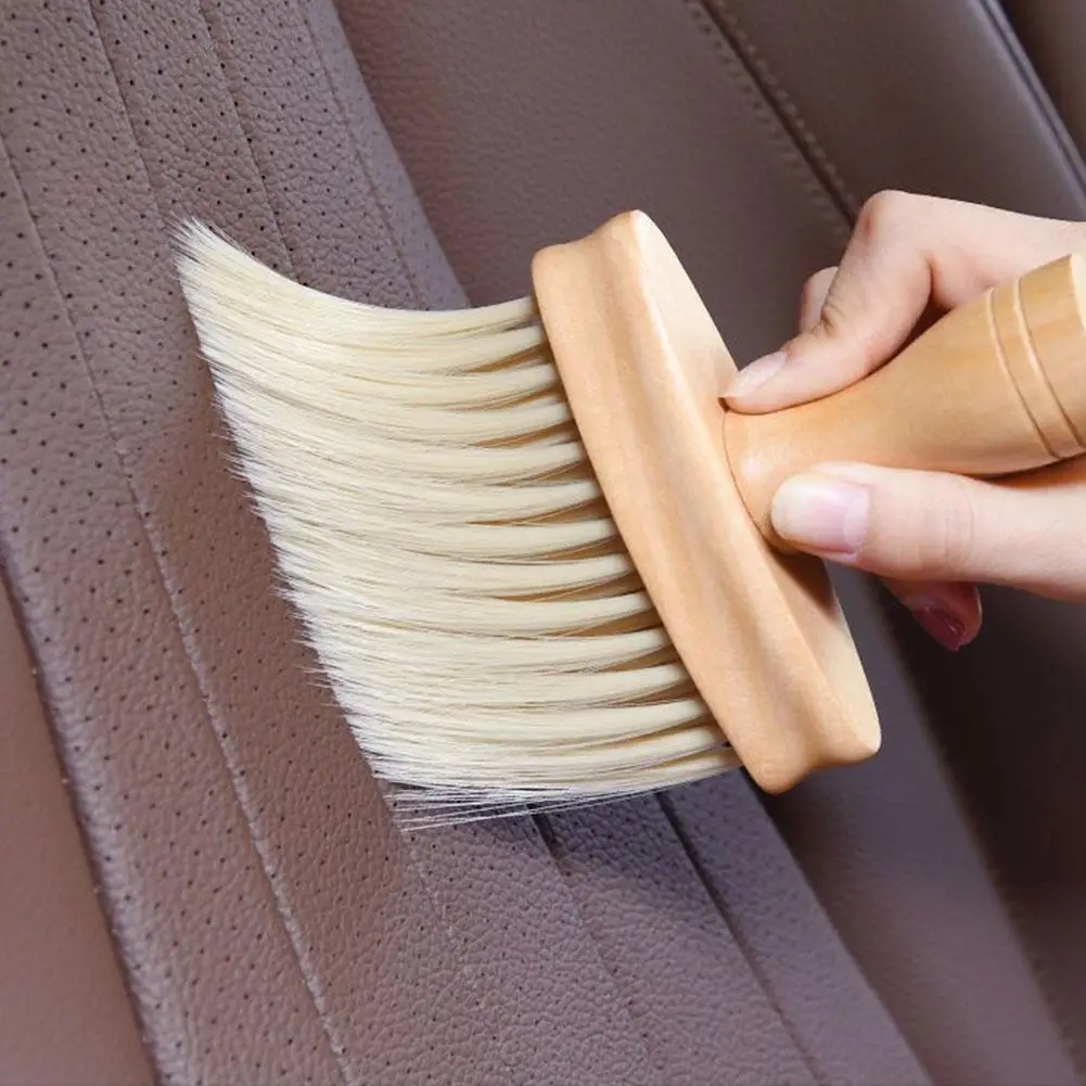 Cleaning Wooden Cleaning Brush Soft Bristles Multifunctional For Household Window Car Detail Dust Removal Cleaning Tools