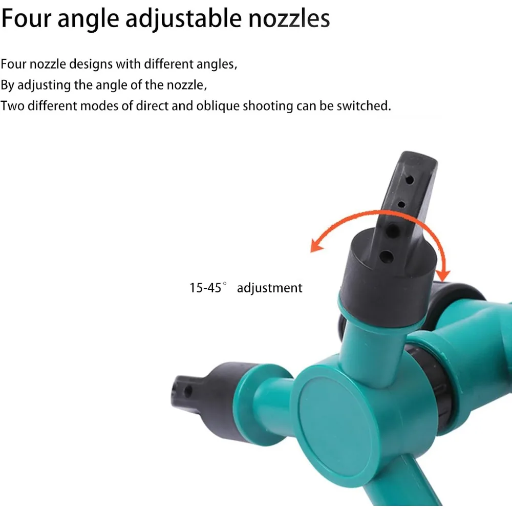 360 °   irrigatore rotante regolabile: sistema di irrigazione ad alta pressione per l'irrigazione di prati, giardino e cortile |   facile installazione |   durevole d