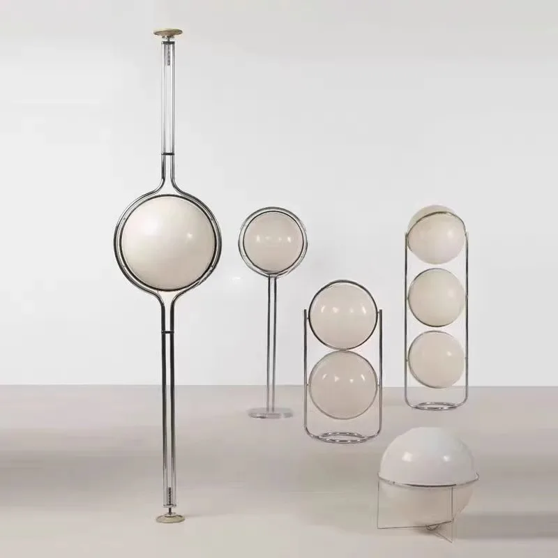 Minimalist Chrome Zuru Floor Lamp with White Acrylic Sphere Modern for Living Room Decor Home Itemsroom Decoration Light LED