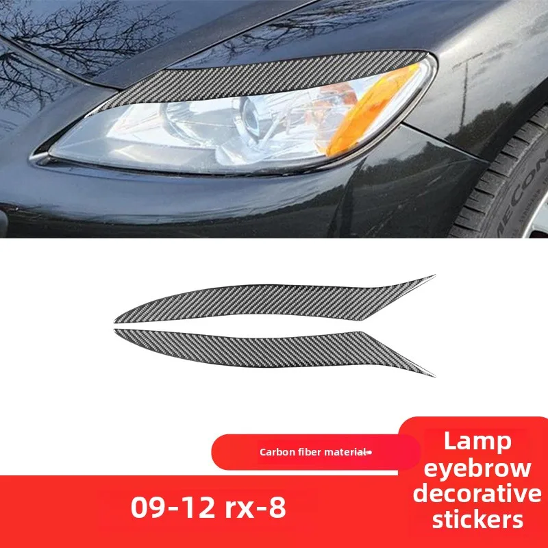 

Авто фары, лампа, крышка для бровей, наклейки для Mazda 2009-2012 RX-8, автомобильные веки, крышки, новый ABS Carbon