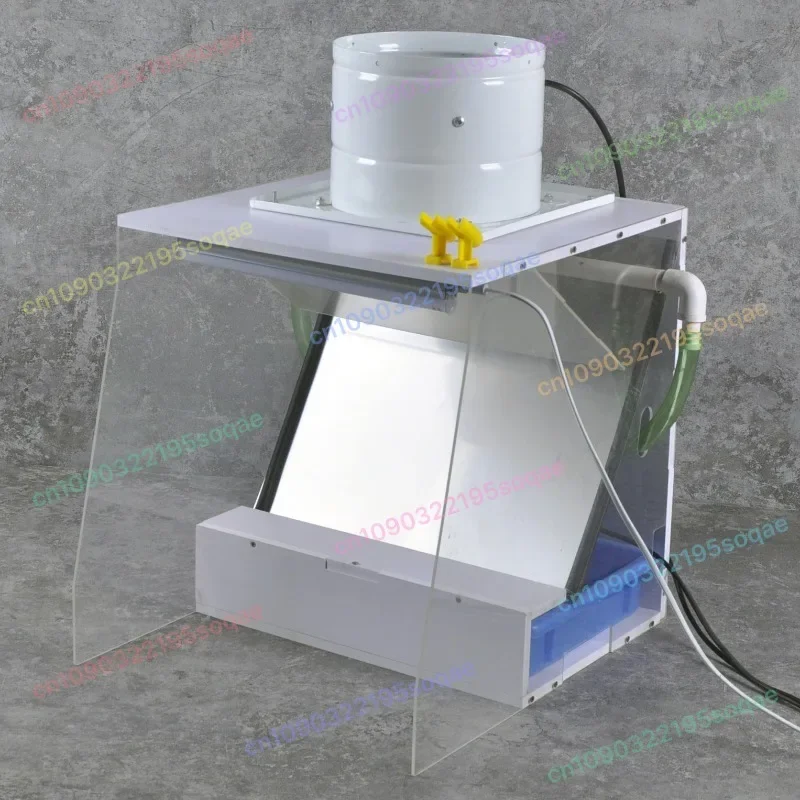 Portable Water Curtain Spray Booth with Exhaust Fan, Professional Paint Booth for Gunpla & Hobby Model Airbrush Spraying