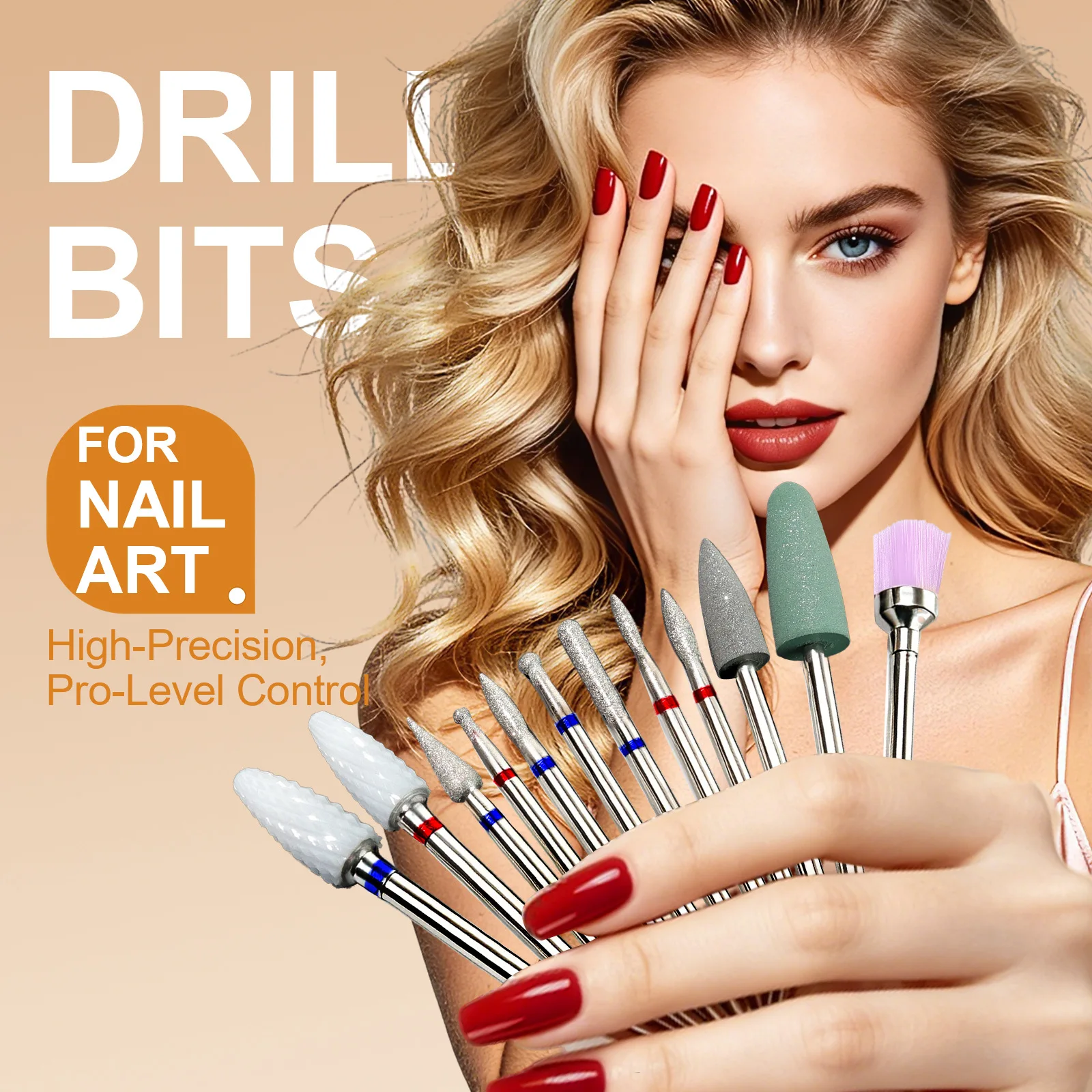 Nail Polish Head Repair Short Nail Fingertip Grinding Round Emery Ceramic Tungsten Steel Metal Polishing Tool