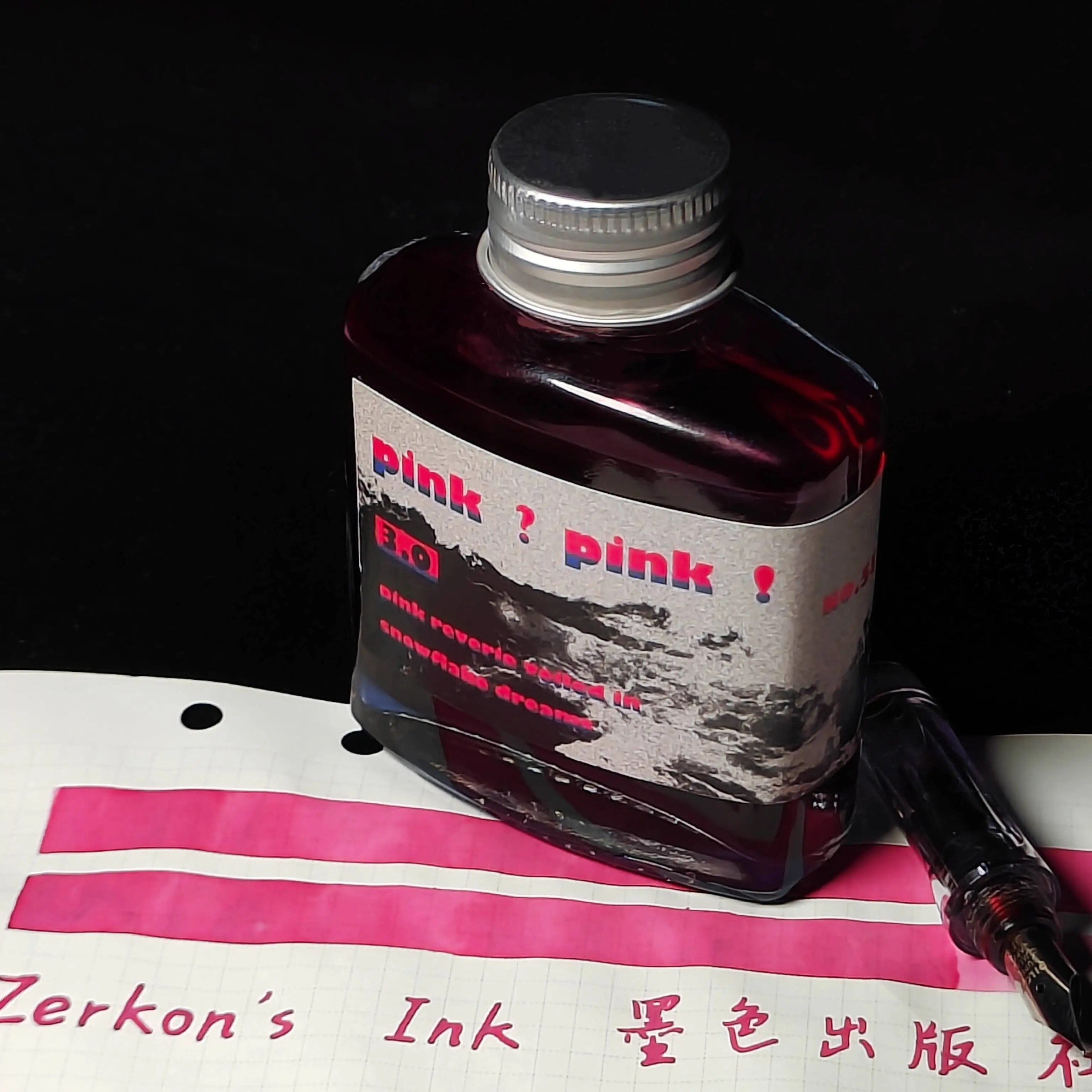 Zerkon's Ink, No. 44～51 Collection  Watercolor Ink Chromatography Journal Stationery Sheen Ink 50ml