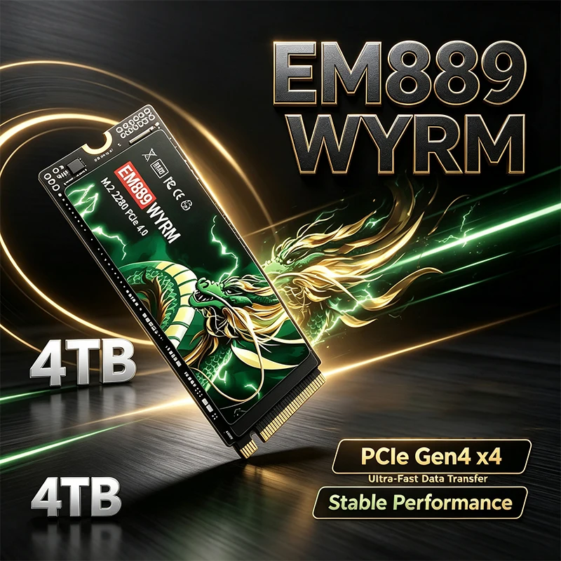 EM889 M.2 NVMe SSD TLC 3D NAND 2280 Internal Solid State Drive 500GB‑4TB For Gaming Desktop Laptop PC Storage