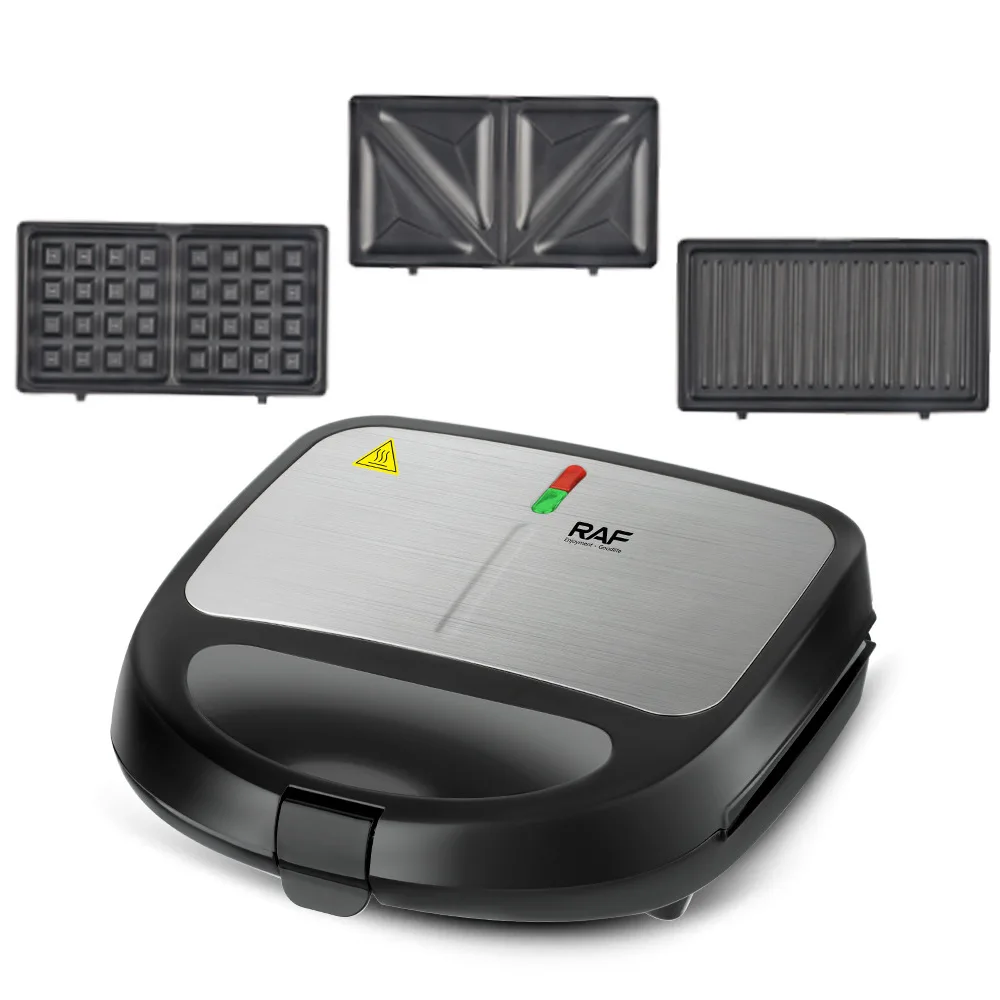 

3 in 1 Sandwich Maker, Waffle Multifunctional Electric Baking Pan 850W Waffle Maker