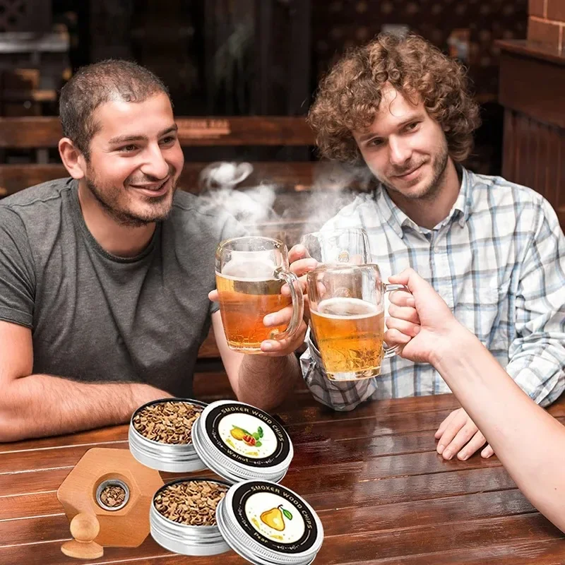 

Набор для коктейлей, виски, деревянная вытяжка из копченого дерева, курильщик для напитков, кухонные аксессуары для бара, инструменты для бара, коктейля