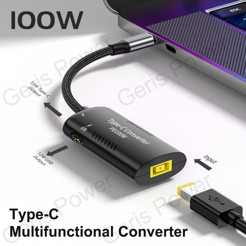 Laptop Dc Power Jack Connector 4.5*3.0 7.9*5.5 7.4*5.0 5.5*2.5mm to USB Type C PD Adapter Converter QC 3.0 Fast Charging Cable