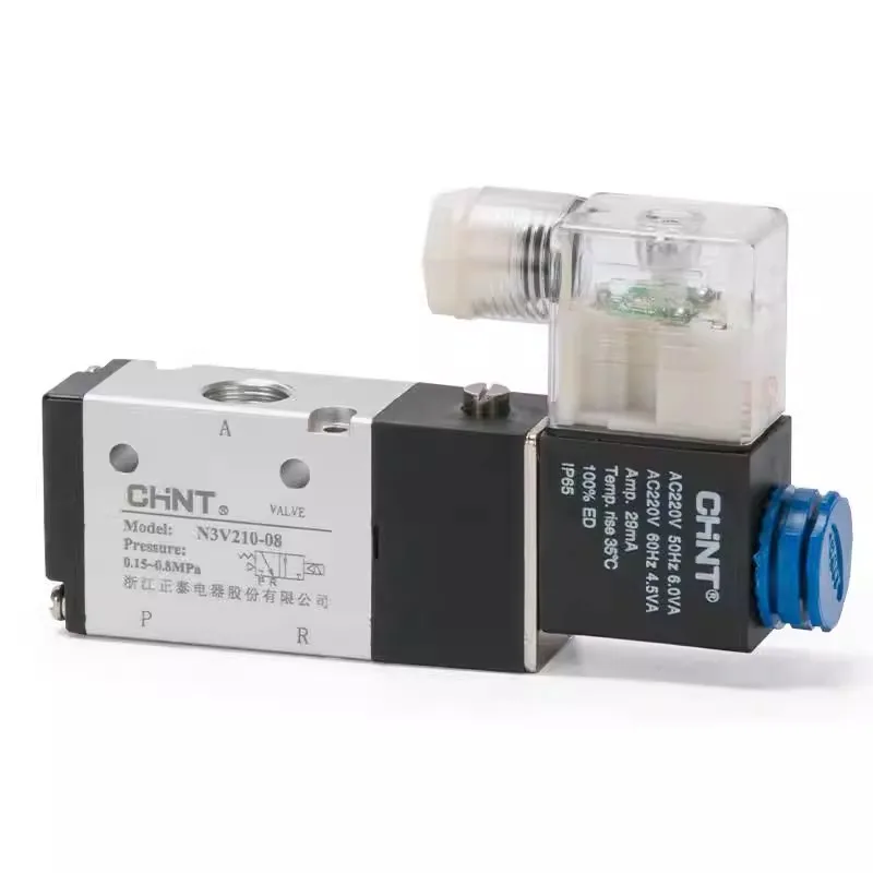 Chint solenoid valve 3V210-08 3V110-06 3V310-10 two-way three-way directional valve 220V