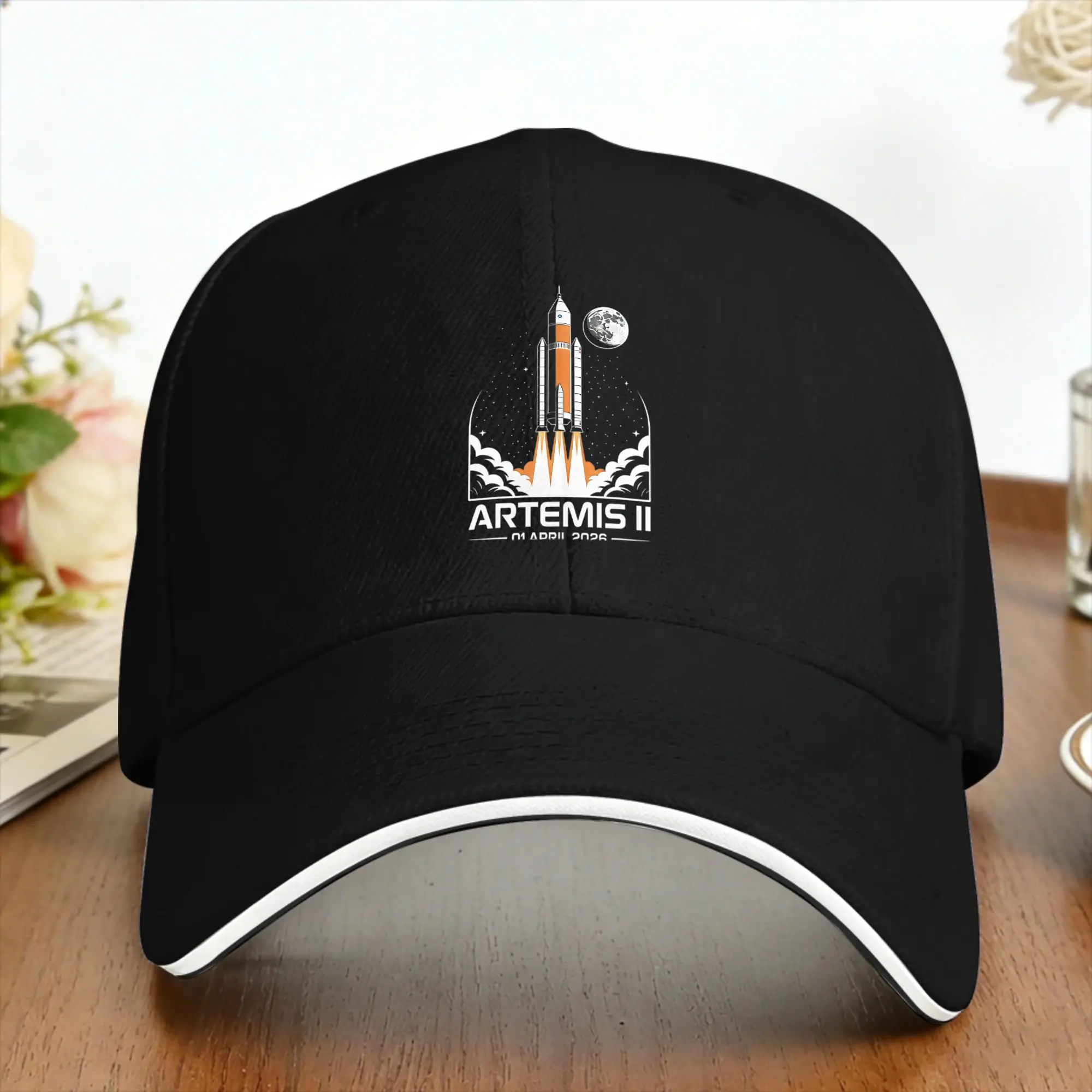 Artemis II Launch to The Moon Space Mission Casual Baseball Cap  Running Hippie Hip Hop Hats Summer Sunscreen Snapback Cap