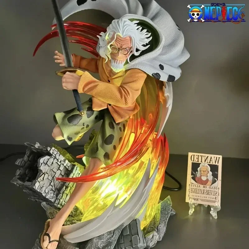 

One Piece Anime Figure Silvers Rayleigh Figures 30cm Pvc Gk Figurine Model Doll Ornament Collection Room Decora Toys Xmas Gift