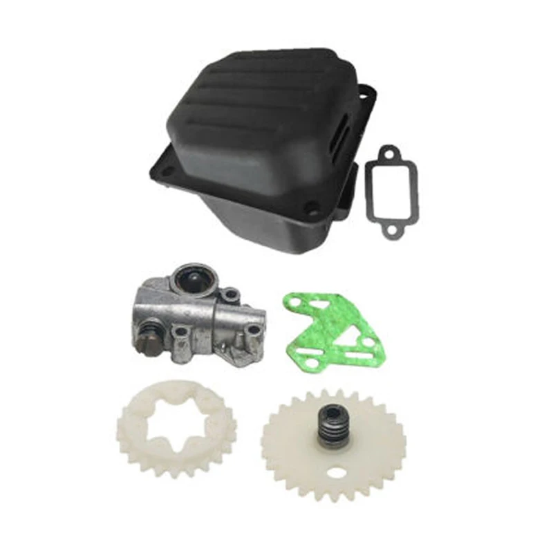 Imagem -06 - Oil Pump Gasket With Muffler Kit Spur Gear Chainsaw Engine Ferramentas Elétricas Acessório para Stihl 038 380 Ms380 Ms381 e 038av