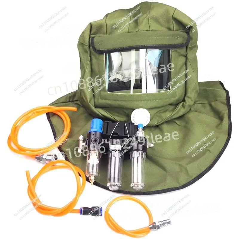 Gas supply gas mask mask full mask spray paint spray chemical polishing anti-dust shawl dust cap
