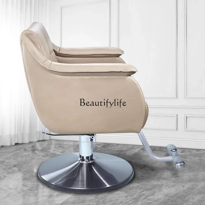 High-End Barber Shop Chair para cabeleireiro, corte de cabelo e Perming, Novo