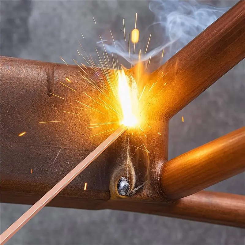 WCS-800 Sticks 15% Silver Brazing Rods - Flat Phos Copper Welding Rods For HVAC, Air Conditioner, Solder Brazing Alloy 25Cm