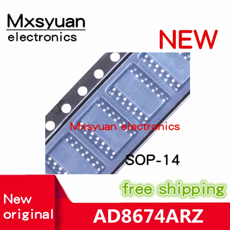 10PCS AD8674 AD8674ARZ AD8674AR SOP14 New Precision Operational Amplifier with very low noise