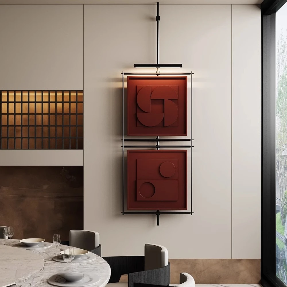 Modern simple entrance corridor decoration painting wall high-end wall decoration up and down double lighting painting living ro