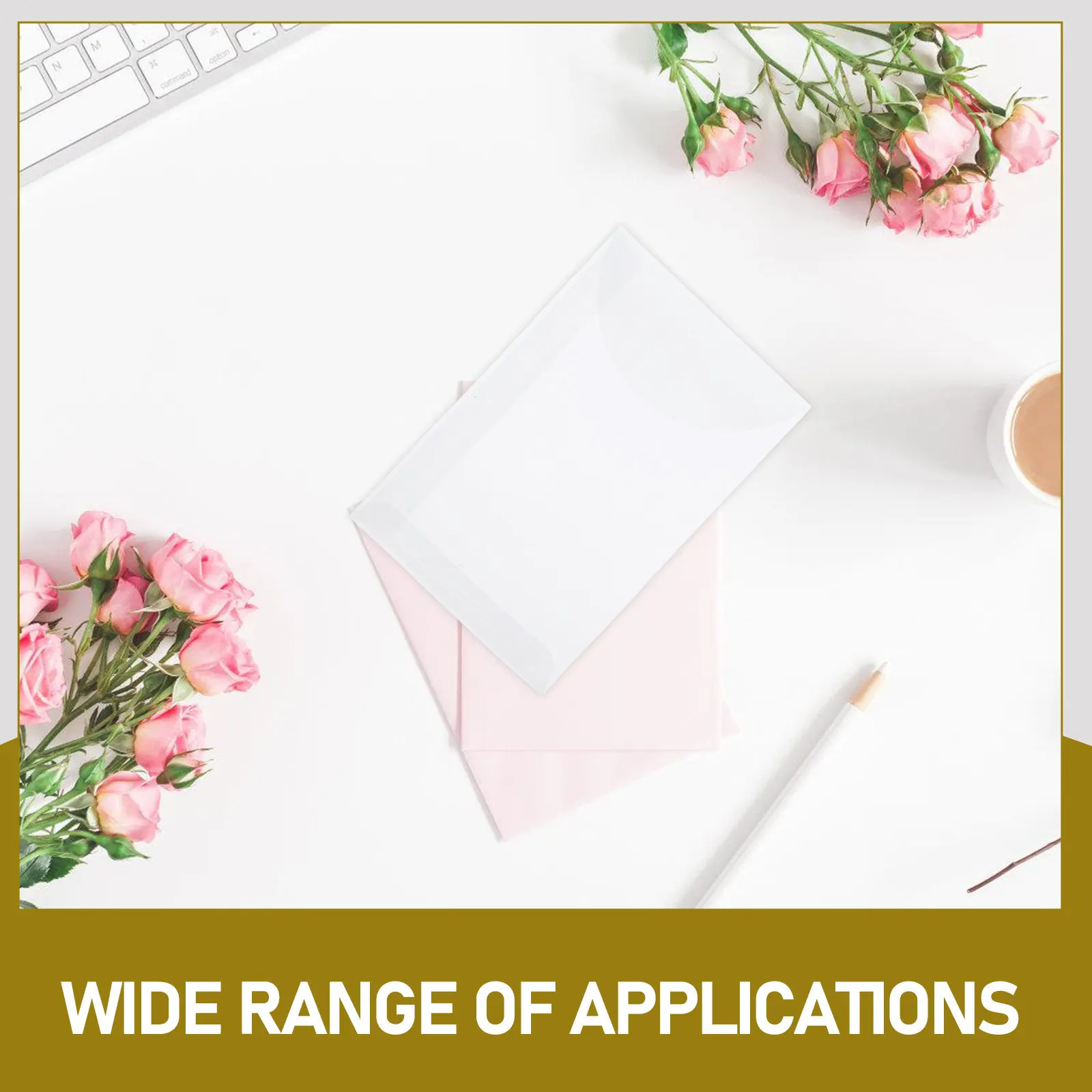 50Pcs Paper Envelopes Semi Transparent Small Flat Bags Button Storage Craft Packaging Mini Present Wrapping Bags