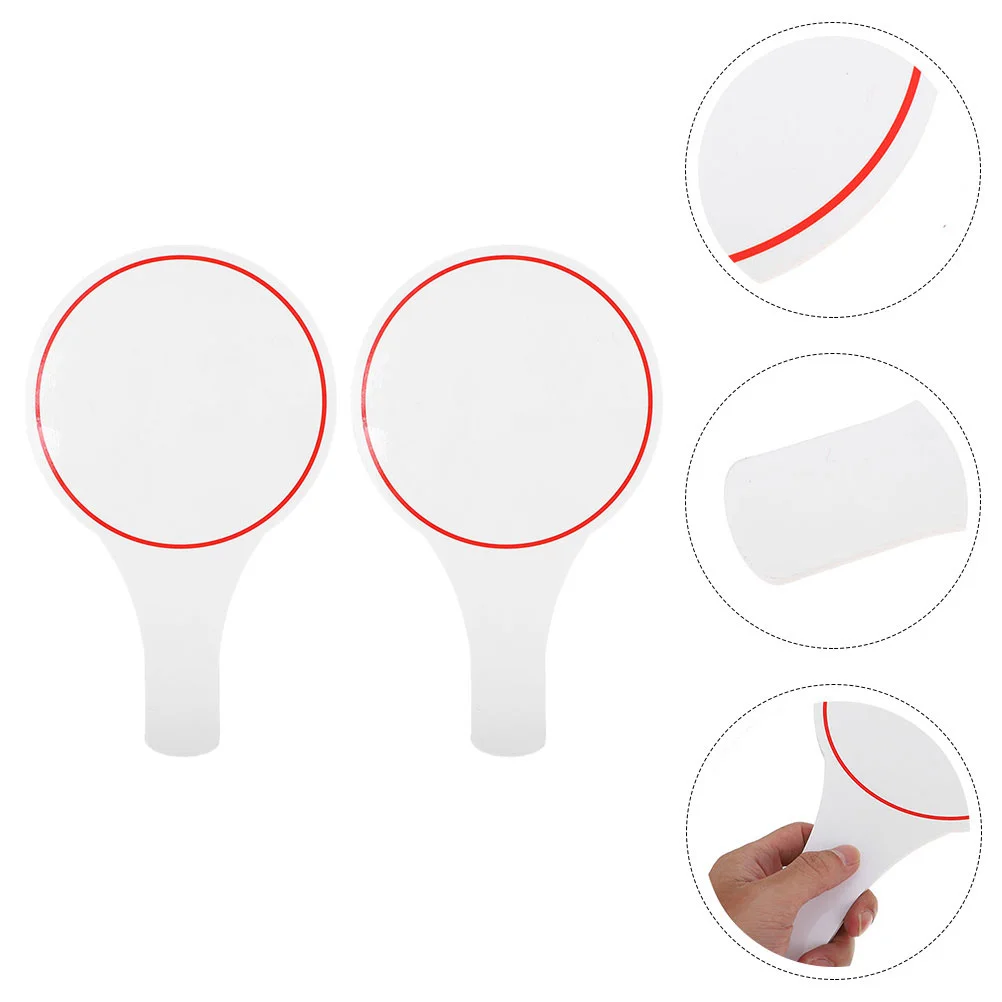 2 Pcs Blank Stickers Score Board Poster White Boards Dry Erase Handheld Sublimation Markers Student