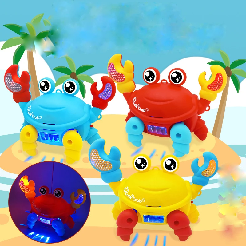 Jouet électrique pour enfants, 1 pièce, crabe rampant, marche, danse, animaux électroniques, Robo crabe brillant avec lumière musicale, jouet pour animaux de compagnie, cadeau