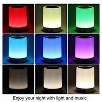 Wireless Cylinder Colorful Night Light Bluetooth Speaker Alarm Clock Home Decor