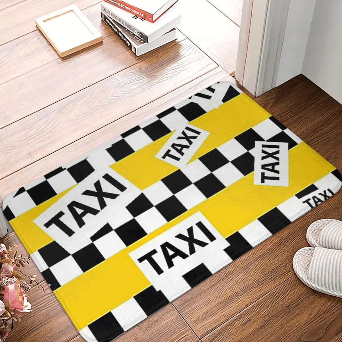 New York Yellow Taxi Cab Pattern Anti-slip Doormat Floor Mat Absorbent Mat Carpet Rug for Kitchen Entrance Bedroom Footpad Mats